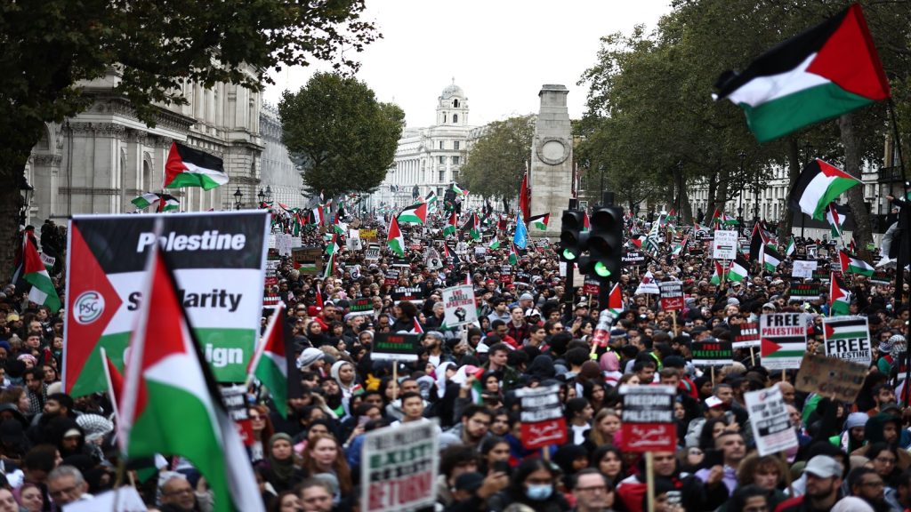 تظاهرة في لندن ضد الحرب على غزة